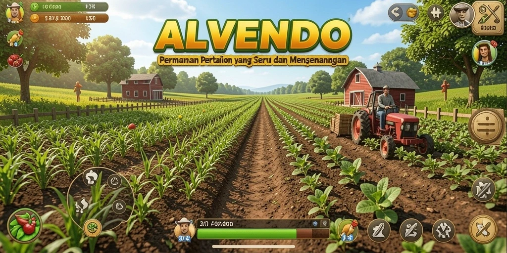 Gameplay seru dan mendalam dalam dunia pertanian.