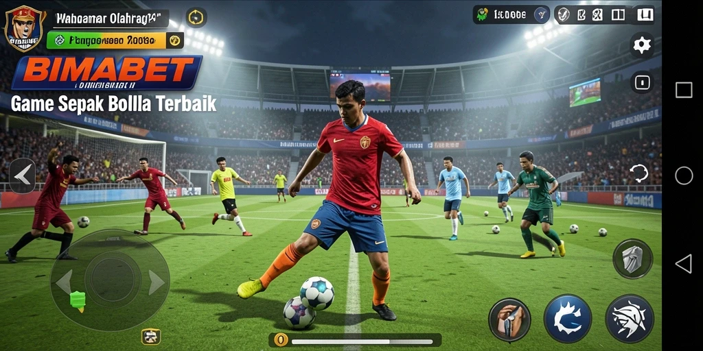 Tangkapan layar gameplay <strong>BIMABET</strong> menampilkan aksi seru di lapangan.