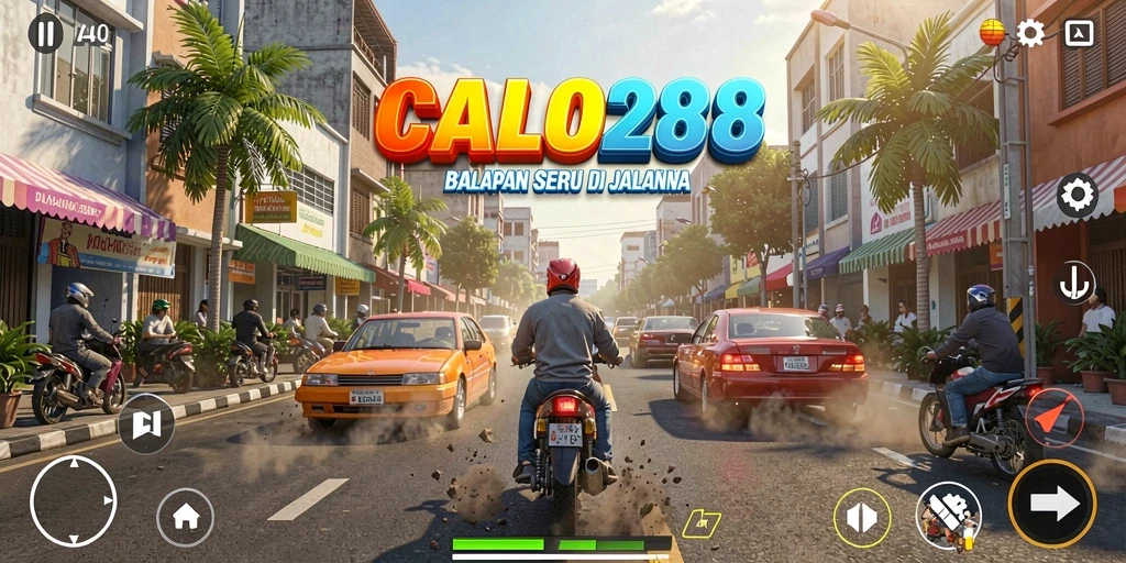 Gameplay balapan seru di CALO288 dengan mobil cepat.