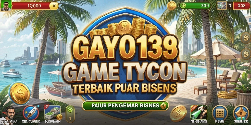 Screenshot GAYO138 menampilkan gameplay manajemen bisnis yang menarik.
