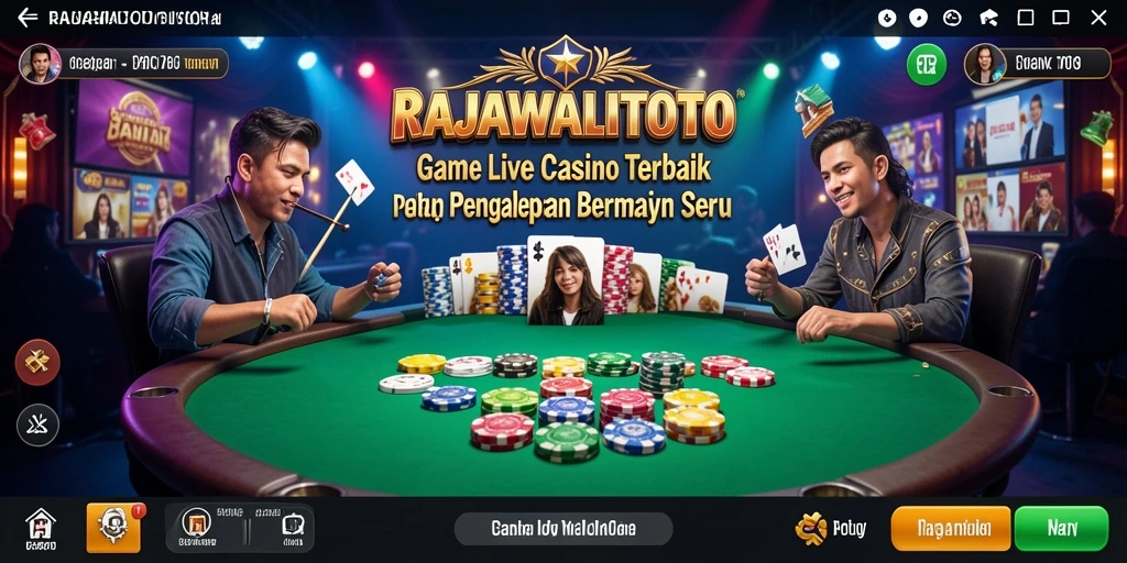 Tampilan gameplay RAJAWALITOTO yang menegangkan di live casino.