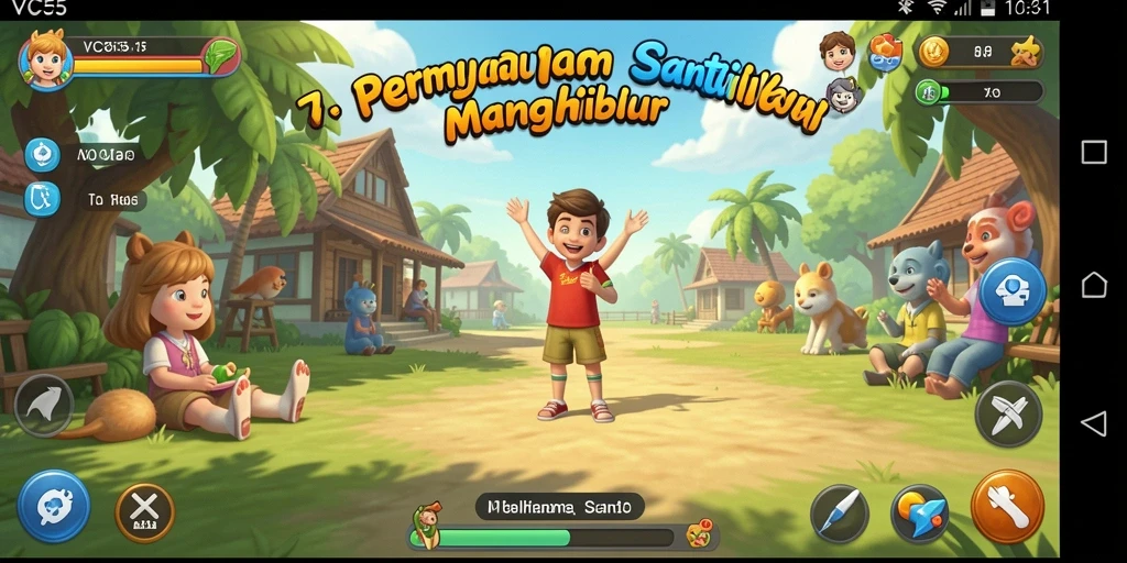 Screenshot utama VC55 menampilkan gameplay santai yang menyenangkan.